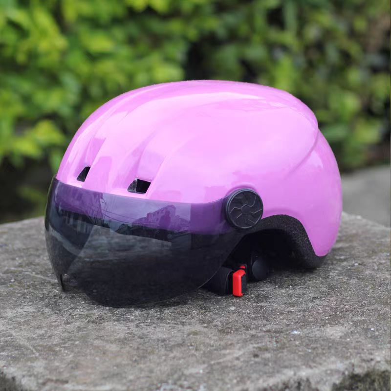 Casco para ciclismo, medio casco cortavientos para hombres y mujeres, gorro de seguridad cálido para adultos, gafas antifrío para bicicleta de montaña