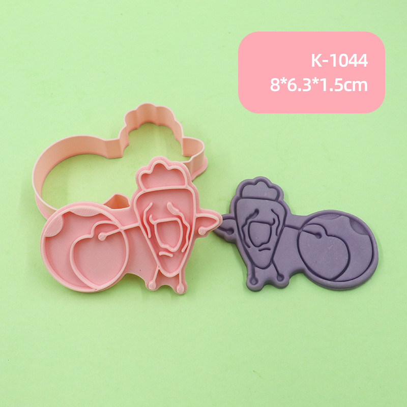 Bige Multi-Building Biscuit Molde Dibujos animados Lindo Animal Siam Lip Home Baking Refer Parche Piedra Plástico Clay image 9