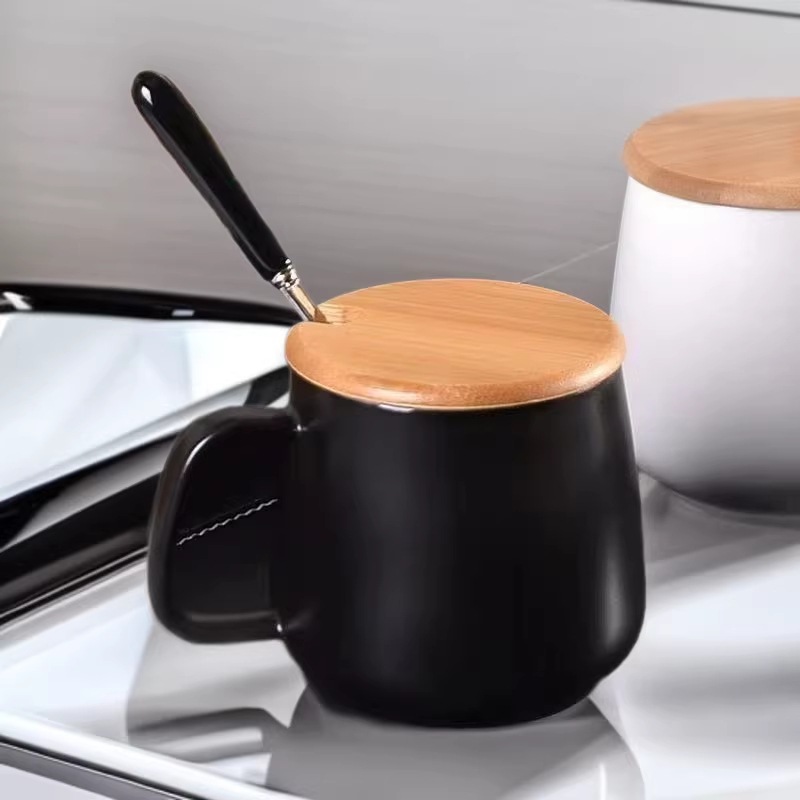 Tazza lussuosa e minimalista, tazza da caffè di grande capacità con incisione a prezzo accessibile, tazza da colazione in ceramica_voghion.com
