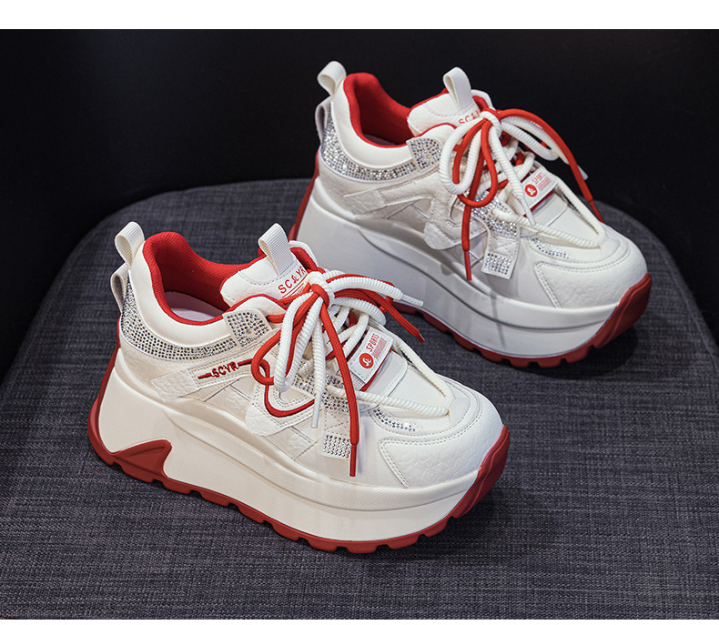Giày sneaker nữ đế dày phong cách retro cổ điển — 5028 da tím, 5028 da vàng, 5028 da xám, 5028 da đỏ chi tiết 21