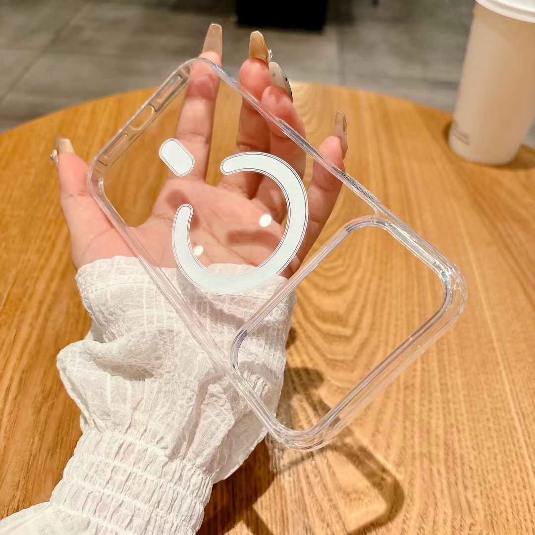 Funda transparente Magsafe para iPhone 17 Air, acrílico suave