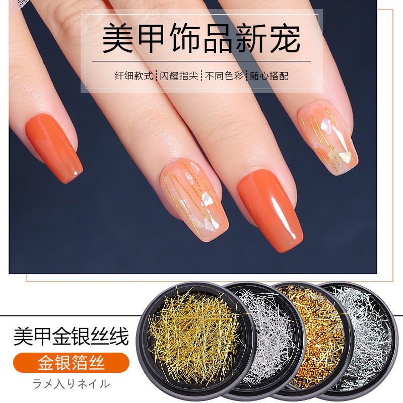 Silk threads for manicure