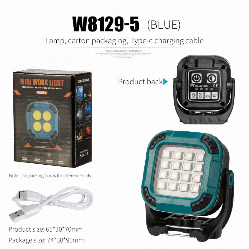 Lámpara de trabajo de escena completa transfronteriza con cabezal de lámpara giratoria multi-posición de adsorción magnética fuerte lámpara de jardín lámpara de camping al aire libre lámpara de mantenimiento