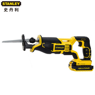 Stanley 18V Lithium Battery Rechargeable Reciprocating Saw Saber Saw Wood Metal Cutting Multi-Function Handheld Chainsaw