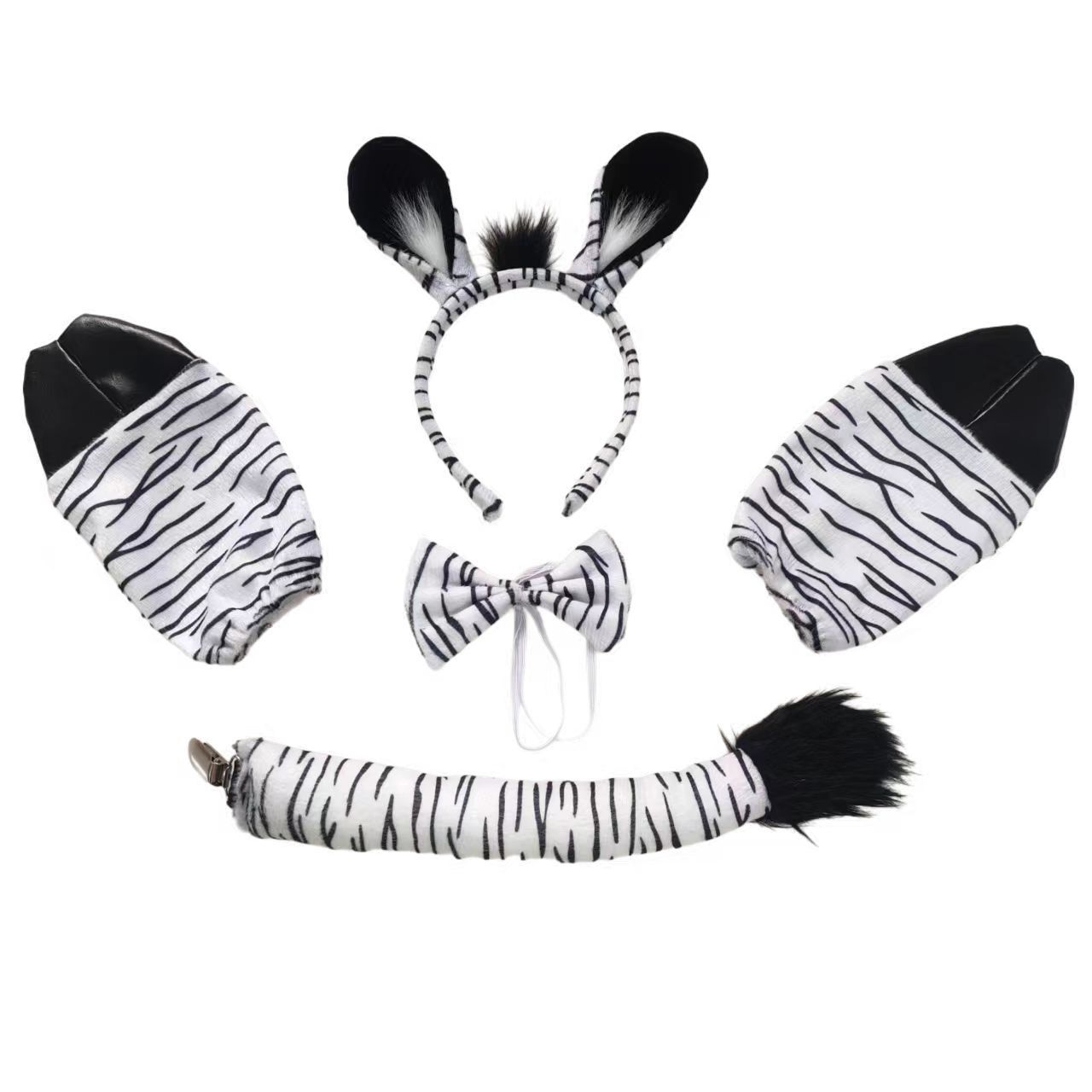 New jungle animal headdress furry zebra ears carnival performance props suit holiday party gift