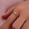 Small design ring, silver 925 sample, simple and elegant design, on index finger, 2021 years