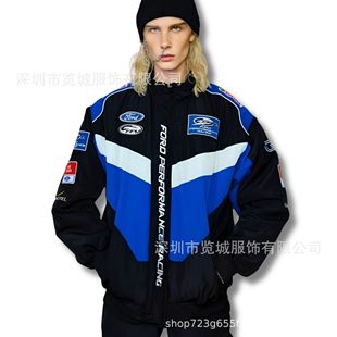 F1 Embroidered Racing Suit American Street Hip Hop Cross Border Riding Suit Biker Suit Coat European and American Style Casual Jacket