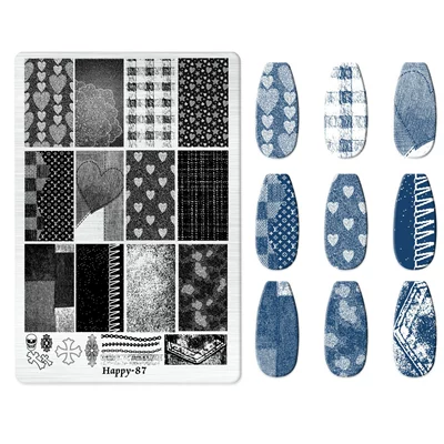 Dırnaq bəzəkləri — Kt Cat Nail Art Bow - happy-087-with-back-plate