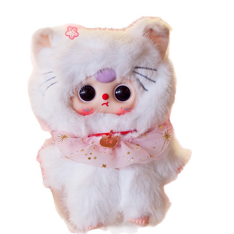 新しい赤ちゃん3歳、私は誰の猫ペンダントぬいぐるみブラインドボックスかわいい3人の小さな毛皮シリーズ人形トレンディなブラインドボックスバッチ|undefined
