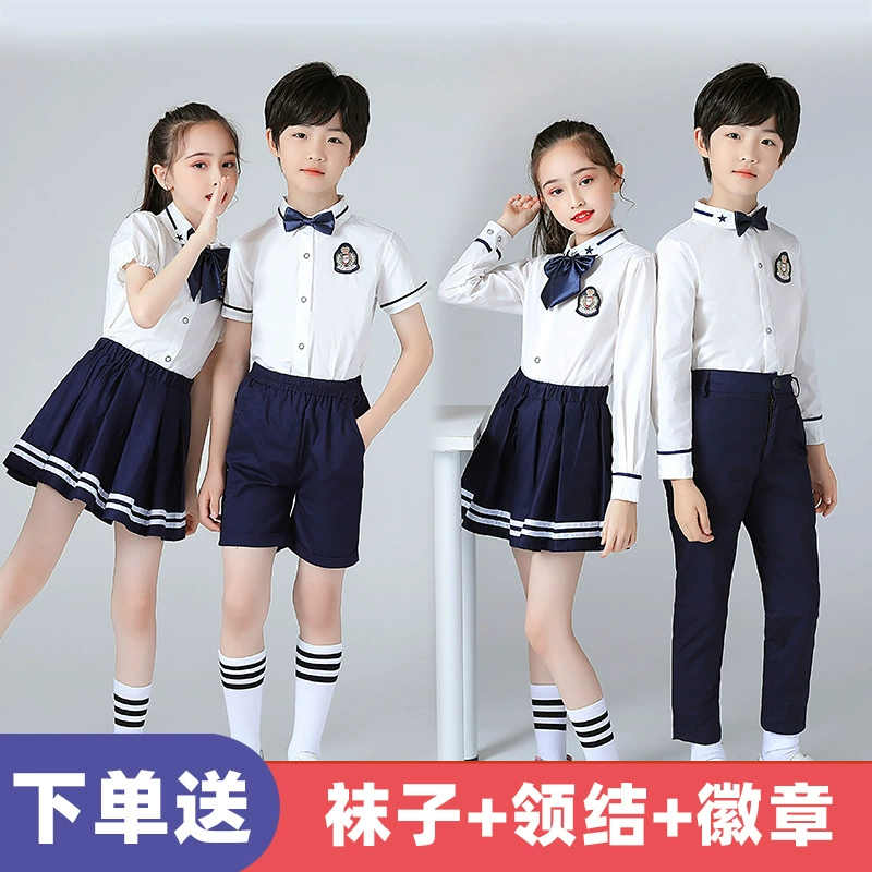 Детский хоровой костюм Учащиеся начальной и средней школы Речевое поэтическое декламация Конкурс Костюм для выступлений В академическом стиле Мужское и женское платье