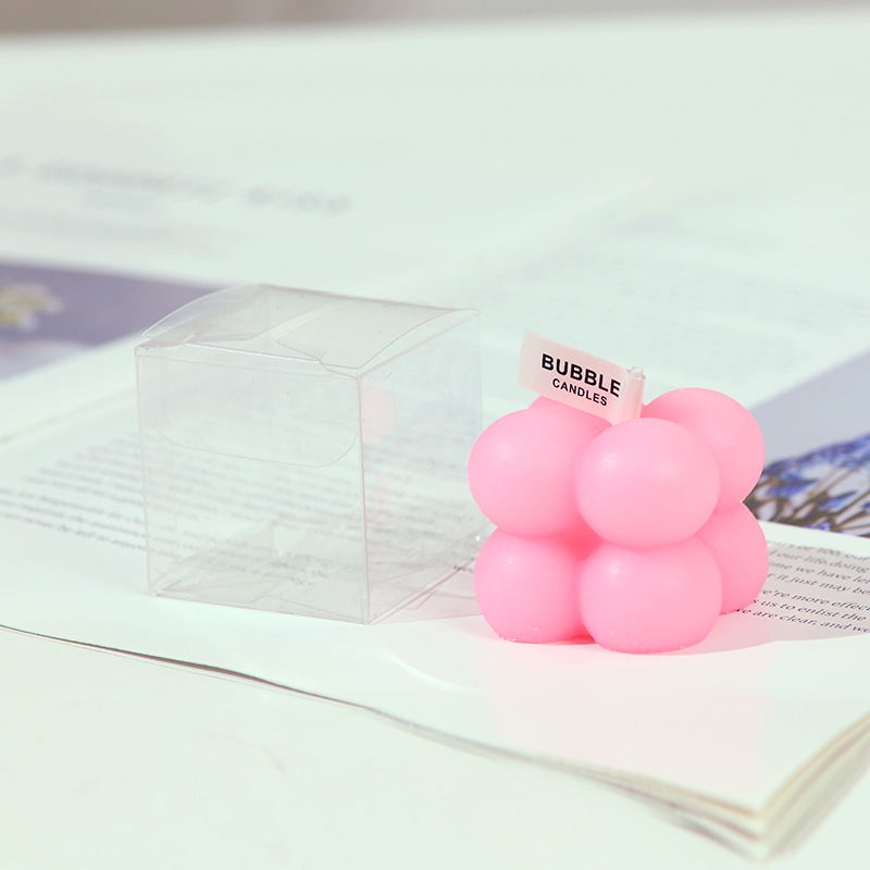 Bubble cube lys håndlavet aromaterapi duftlys gave til hjemmet_voghion.com