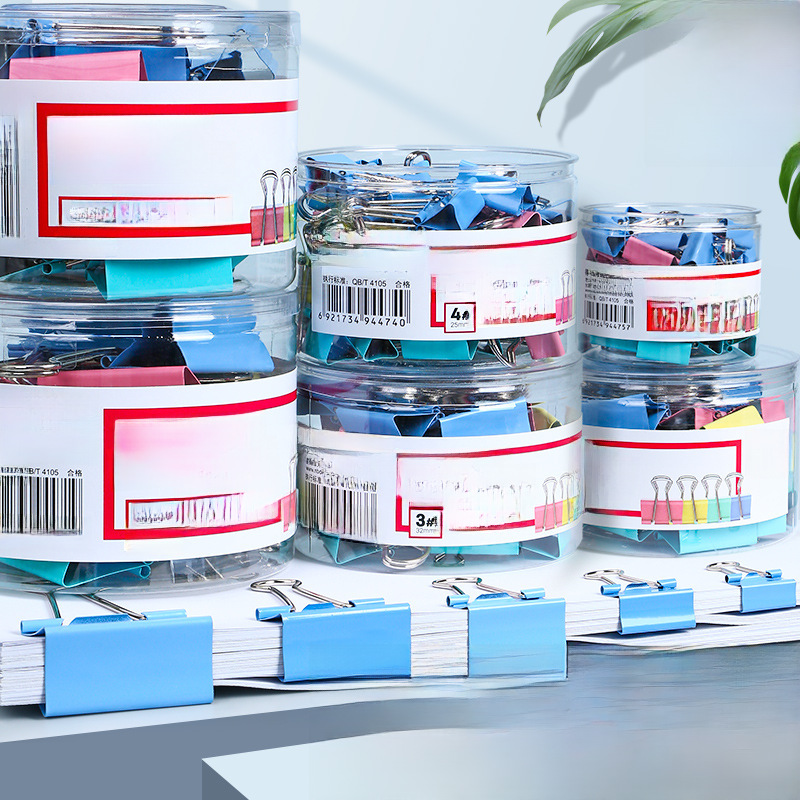 Deli Colored Binder Clips, Document Clips, 1-6 Sizes # Wholesale of Large, Medium, and Small Metal Iron Clips