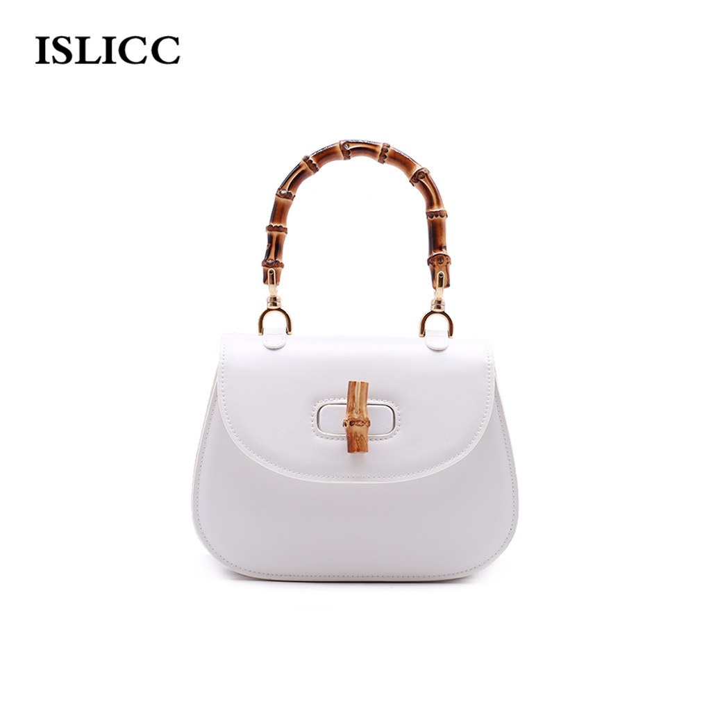 Bamboo sophisticated capacious shoulder bag