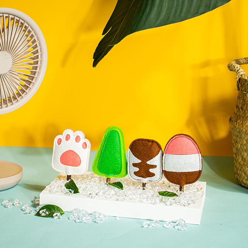 Juguete para mascotas fieltro Polygonum multiflorum posicle gato traje de juguete limpieza gato cavidad oral en stock que contiene catnip