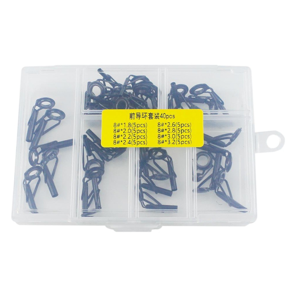 Luya anillo superior guía ojo traje 40 en caja guía frontal ojo traje Luya varilla equipo de pesca suministros accesorios de pesca transfronteriza