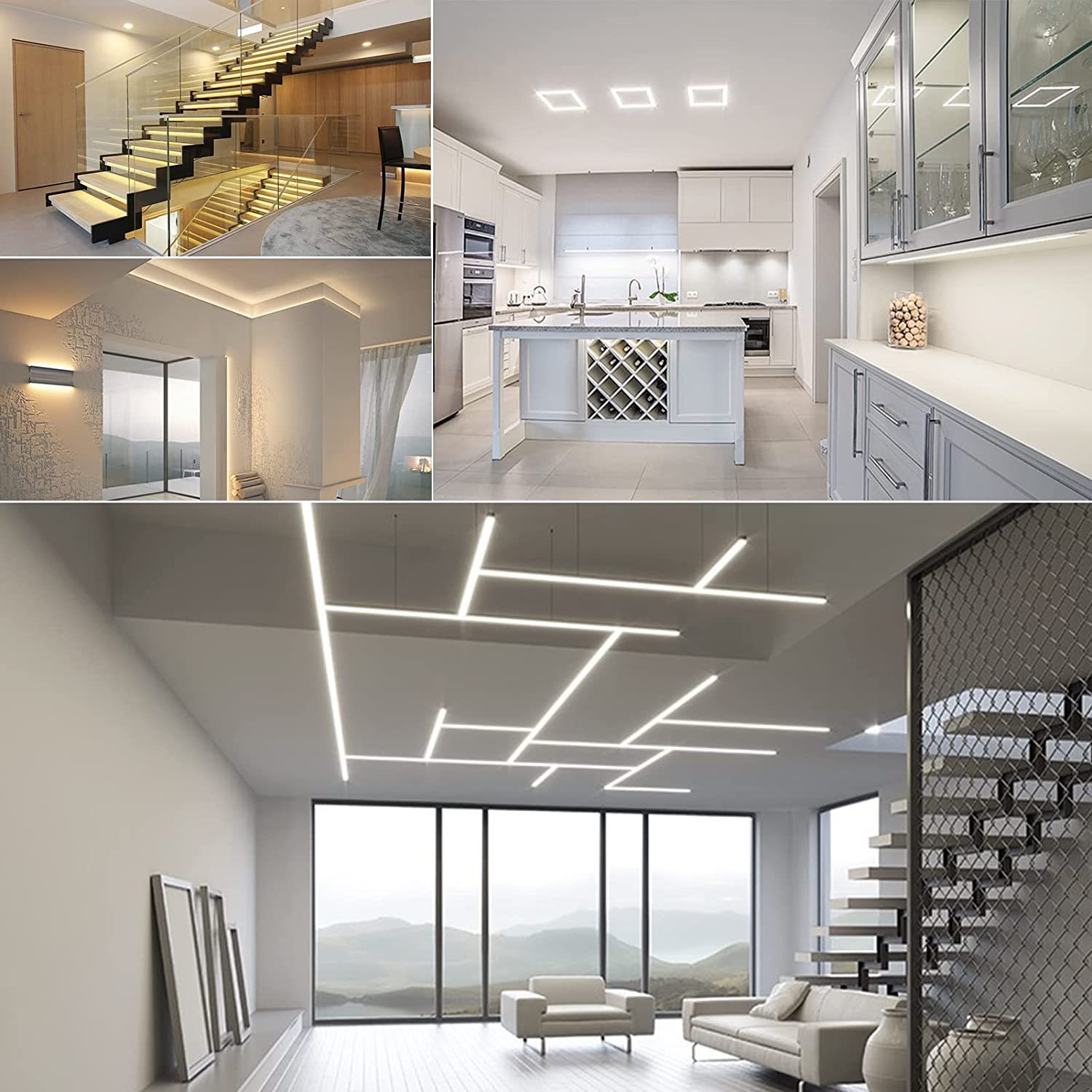 Tira de LED de Bajo Voltaje, Tira de Luz COB para Armarios, Vinotecas, Hoteles, Tira de Luz de Alto Brillo, Luz Lineal Inteligente, 320 Luces