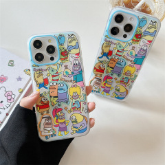 卡通比奇堡居民小丑鱼贴纸适用iPhone16苹果15ProMax手机壳14新款