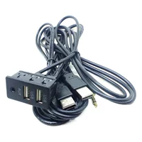 Автомобильный универсальный модифицированный двойной интерфейс USB + интерфейс AUX зарядка USB-переключатель сиденье