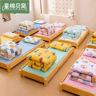 全棉幼儿园床品被子三件套纯棉a类儿童被褥被套六件套四午睡套装