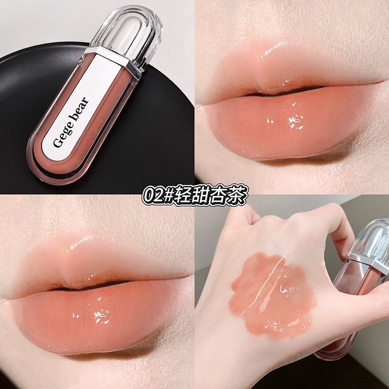 Gege bear agua humidificante, miel labial, pura voluntad, color desnudo, luz acuosa, blanqueamiento y color transfronterizo, esmalte labial para mujeres.