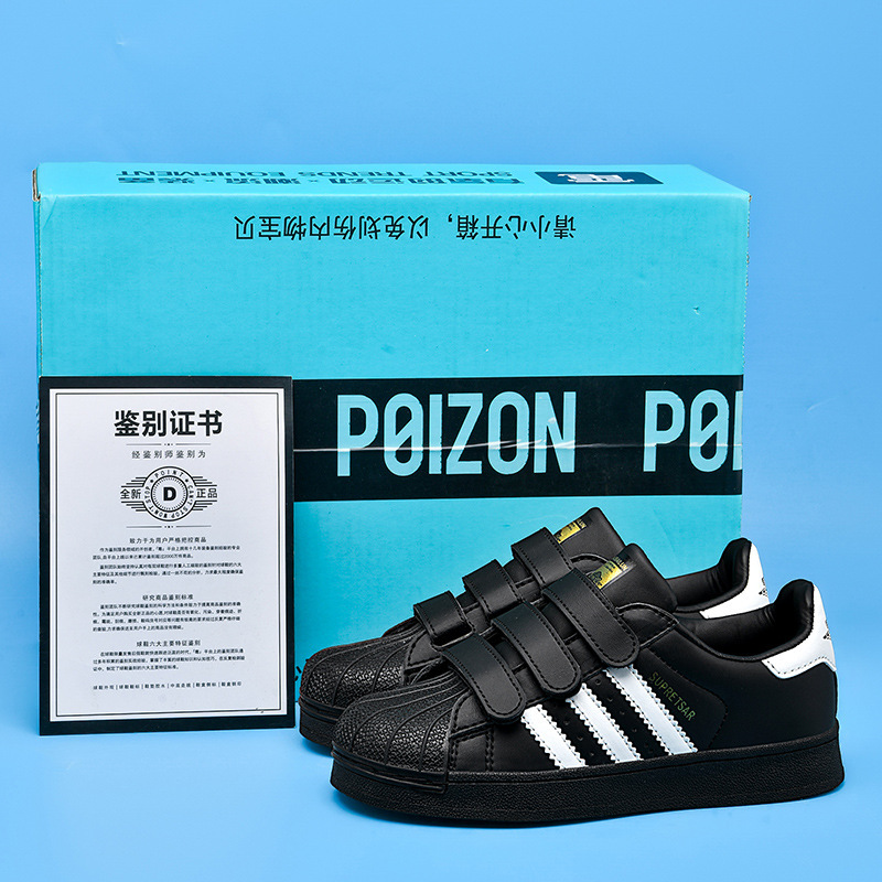 Putian original factory women's clover sneakers with velcro, white casual shoes, trendy versatile sneakers