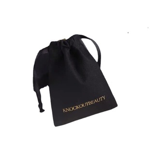 Black Satin Bag, Drawstring Gift Bag, Prompt Delivery, Free Sample Production, Large Quantity Price Discount
