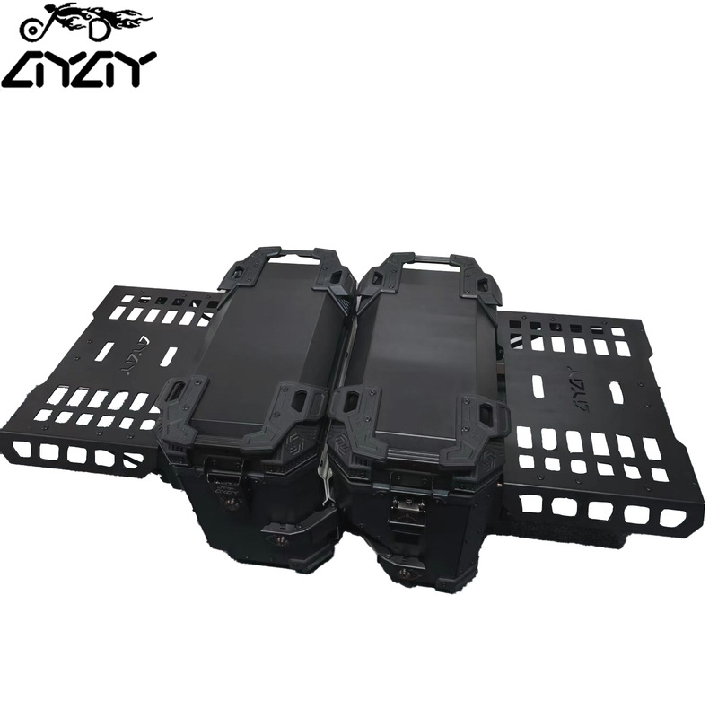 38L Ayay Motorcycle Side Box, Exhaust-Proof, Aluminum Alloy Box, Waterproof and Anti-Collision, 1.35 Thick