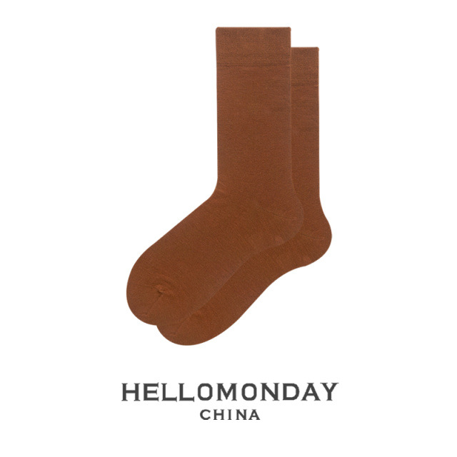 34012 Zhuji calcetines de dopamina de color sólido medias de hombre mediados de la pantorrilla ins moda estilo preppy mujeres retro japonesas