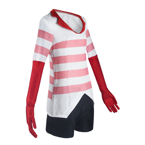 Hell Inn cosplay Angel Dust Angel Red and White Striped Skirt cosplay costume role-playing stage wear