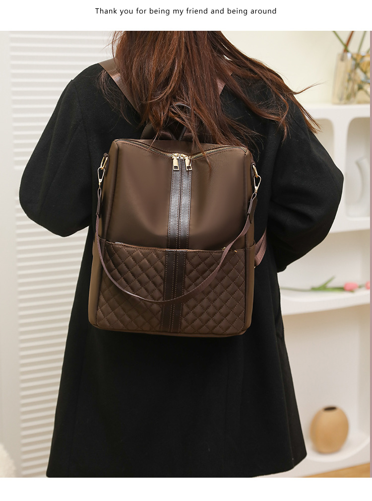 Solid Color Casual Travel Women's Backpack display picture 4