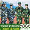 迷彩服套裝男夏季長袖外套戶外作訓工作服中大學生全套軍訓服批發