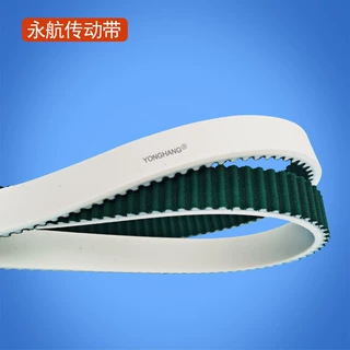 耐高温耐热聚氨酯同步带     加硅胶PU钢丝同步带加绿布消音防滑
