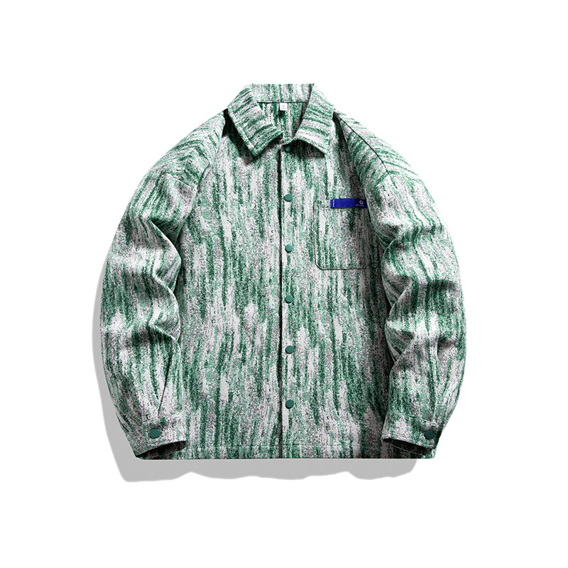 Men's Clothing jacket for men autumn trendy brand cool vibe woolen plaid jacket high end men's clothing_voghion.com