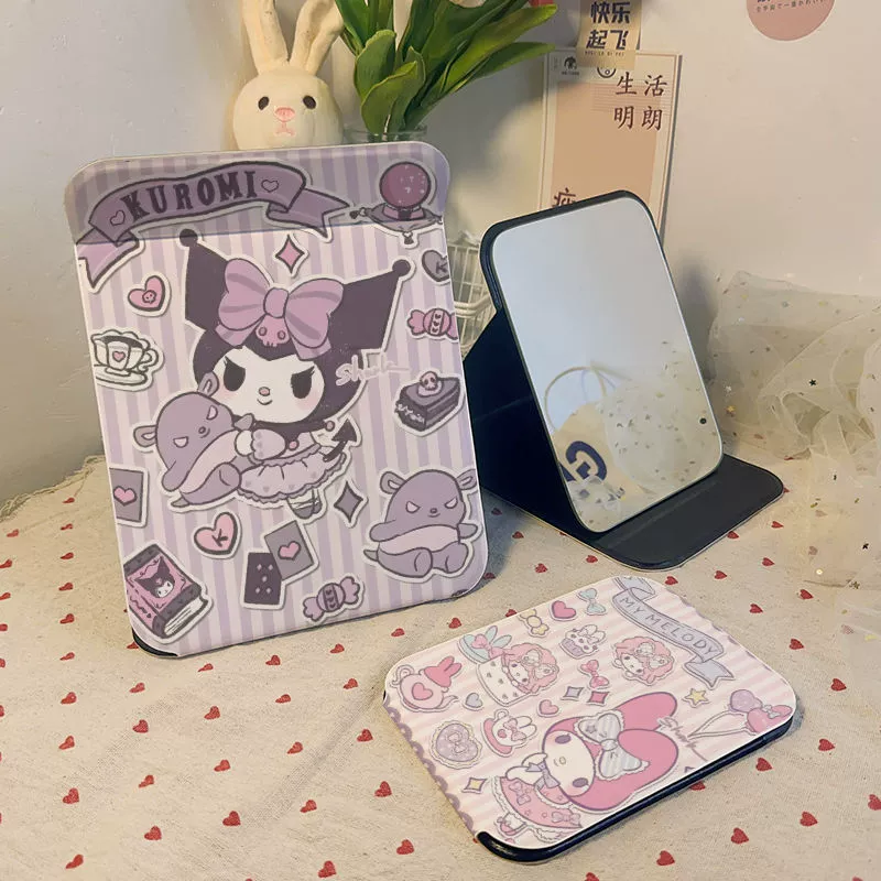 Кубрменное Hello Kitty с коричневой корицей зеркало длянастольного крепления вертикальное зеркало в общежитии студента на каникулы косметическое зеркало складное зеркало