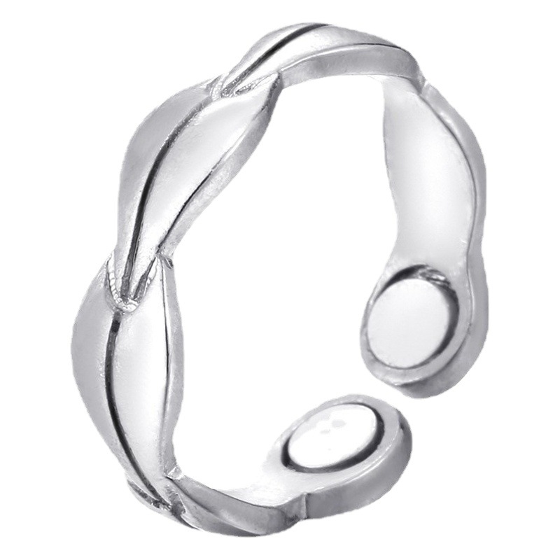 Pulsera magnética de hoja de diamante popular transfronteriza, pulsera de cobre rojo antiguo cepillado ajustable, joyería de mano para parejas