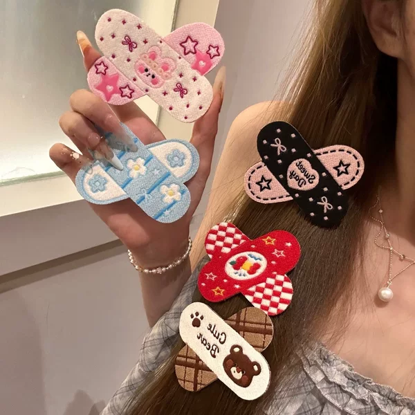 Creative 2D Band-Aids Magic Tape for Soft and Cute Girls, Fresh and Fresh, Seamless Bangs Stickers for Organizing Loose Hair