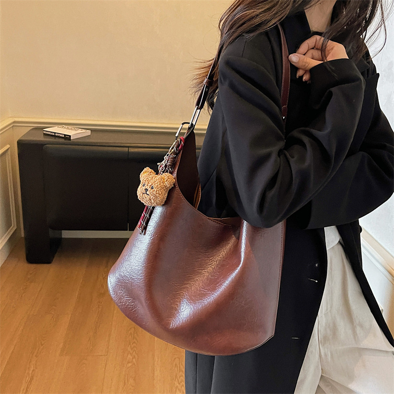 秋季大容量复古单肩腋下包包女2025新款休闲美拉德通勤手提托特包|undefined