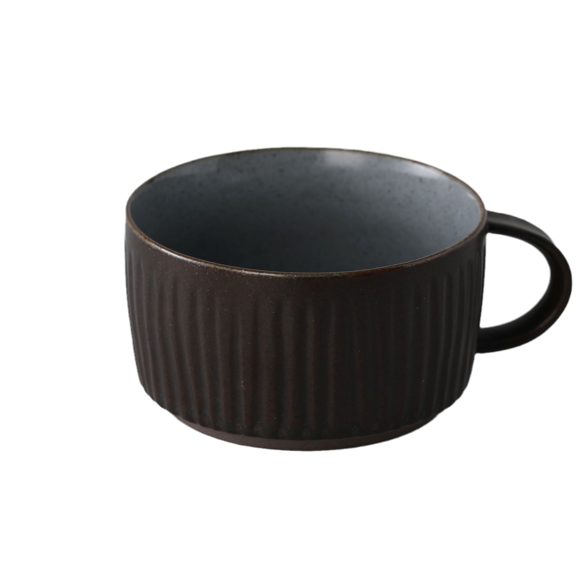 Taza de café simple con rascado de mano, taza de té de avena para el desayuno, taza de cerámica de gran capacidad, taza de agua de alto valor facial