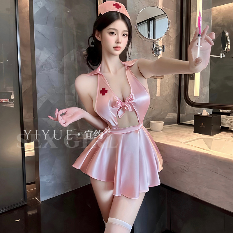 Sexy Lingerie Sexy Nurse Role Play Naked Back Uniform Temptation Pure Desire No Need to Take Off Pajamas Set 1320 Sexy Lingerie Sexy Nurse Role Play Naked Back Uniform Temptation Pure Desire No Need to Take Off Pajamas Set 1320