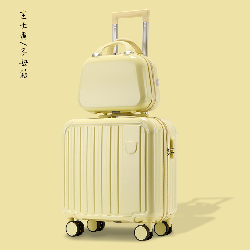 [Strictly Selected Factory] 18inch Bear Cartoon Carry-On Suitcase Small Luggage Trolley Case Children's Password Travel Case