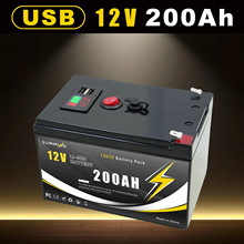 �12V 200Ah LiFePO4��4000+ѭ�h늳��������������݆��̫���/