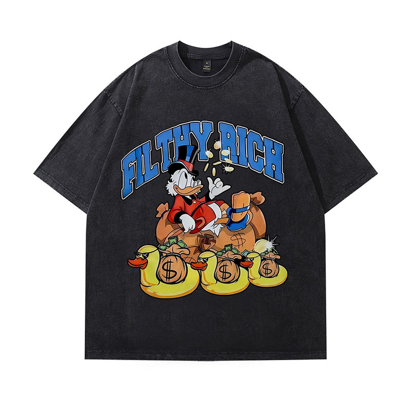 TKPA アメリカンレトロ ニルヴァーナ バンド ロック ニルヴァーナ 直噴プリント ウォッシュド ヴィンテージ 半袖 Tシャツ メンズ