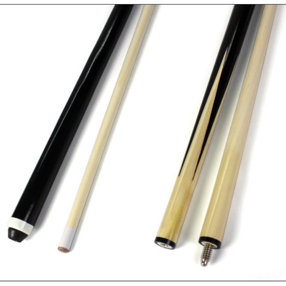 Бильярдный кий из двух частей, 120-145 см, с большим наконечником 12 мм, для взрослых и детей, для игры в 8-бол и 9-бол, черный, двухсекционный, 1/2.