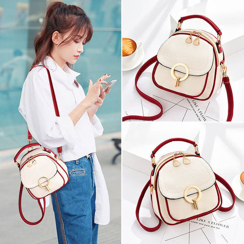 Korean-style unisex backpack for women, 2024 new trendy Instagram-inspired design—large-capacity crossbody bag with premium-grade shoulder and handheld options for students.