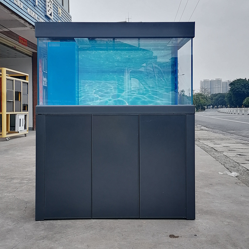 龙鱼缸底滤一键排水现代时尚办公室鱼缸定制屏风客厅隔断厂家直销