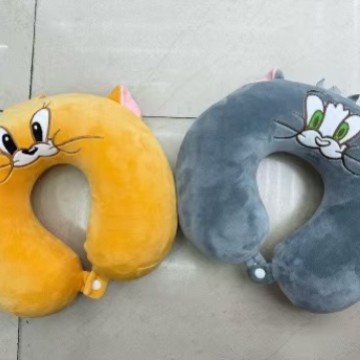 Almohada en forma de U al por mayor transfronteriza de algodón de memoria doble pico desmontable una variedad de almohada de siesta en avión almohada portátil de protección del cuello almohada
