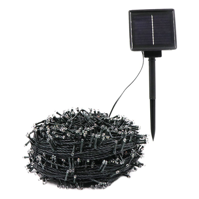 Cadena de luz LED al por mayor transfronteriza al aire libre impermeable iluminación de ingeniería paisaje Cadena de Luz Decoración de patio Cadena de luz LED solar