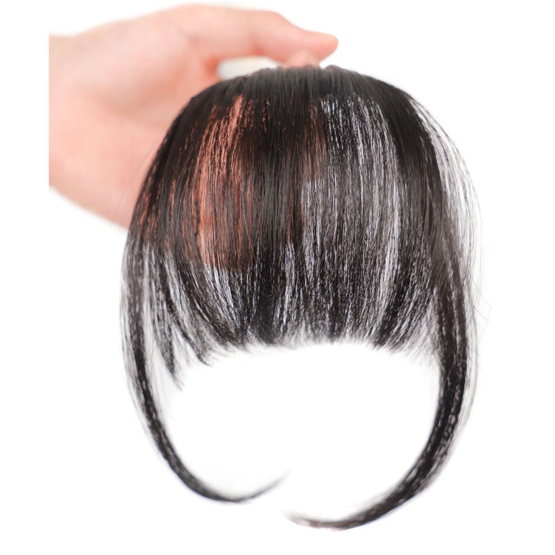 Fabricante en stock, venta al por mayor, peluca con flequillo de aire, peluca con flequillo invisible natural para la frente de las mujeres