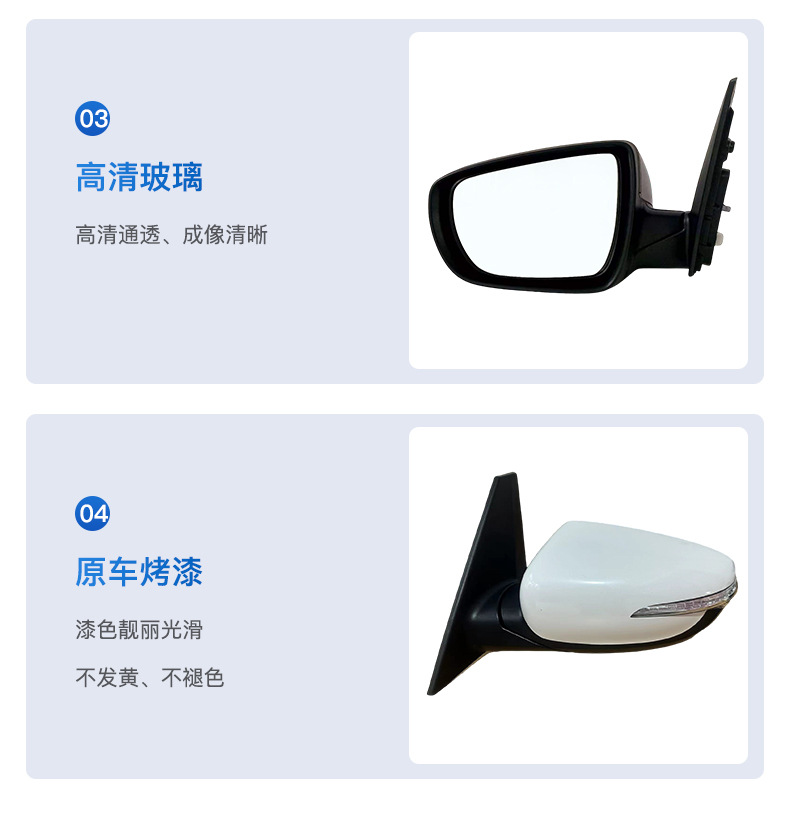 Suitable for Kia Carens/Jiale (Imported) Rearview Mirror Assembly, 2013 to 2018 Jiale Folding Reflector Mirror