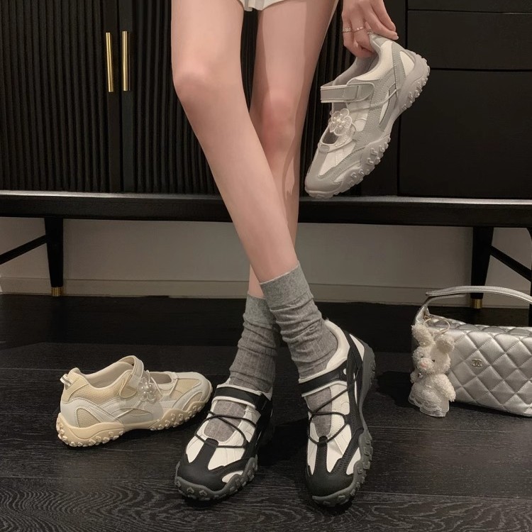 Tío estable Mary Su 7cm realzado ballet alemán zapatos de entrenamiento mujer verano plataforma sandalias deportivas mujer transpirable Mary Jane zapatos